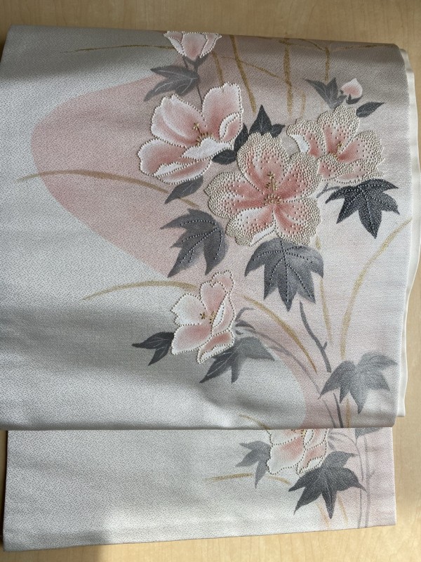相良刺繍雲に花名古屋帯 | リサイクル着物・着物コーディネイト【布々 